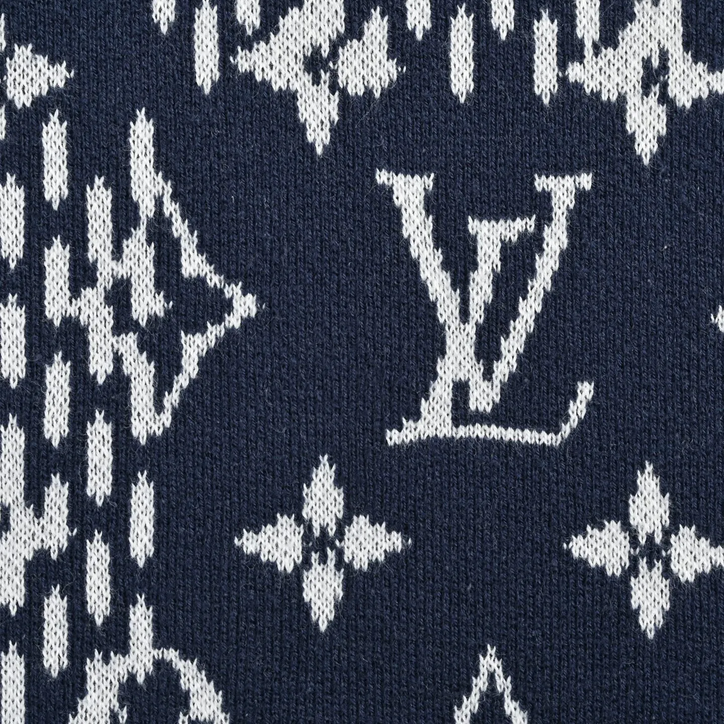Louis Vuitton/Louis Vuitton 26ss checkerboard pattern jacquard knitted short sleeves